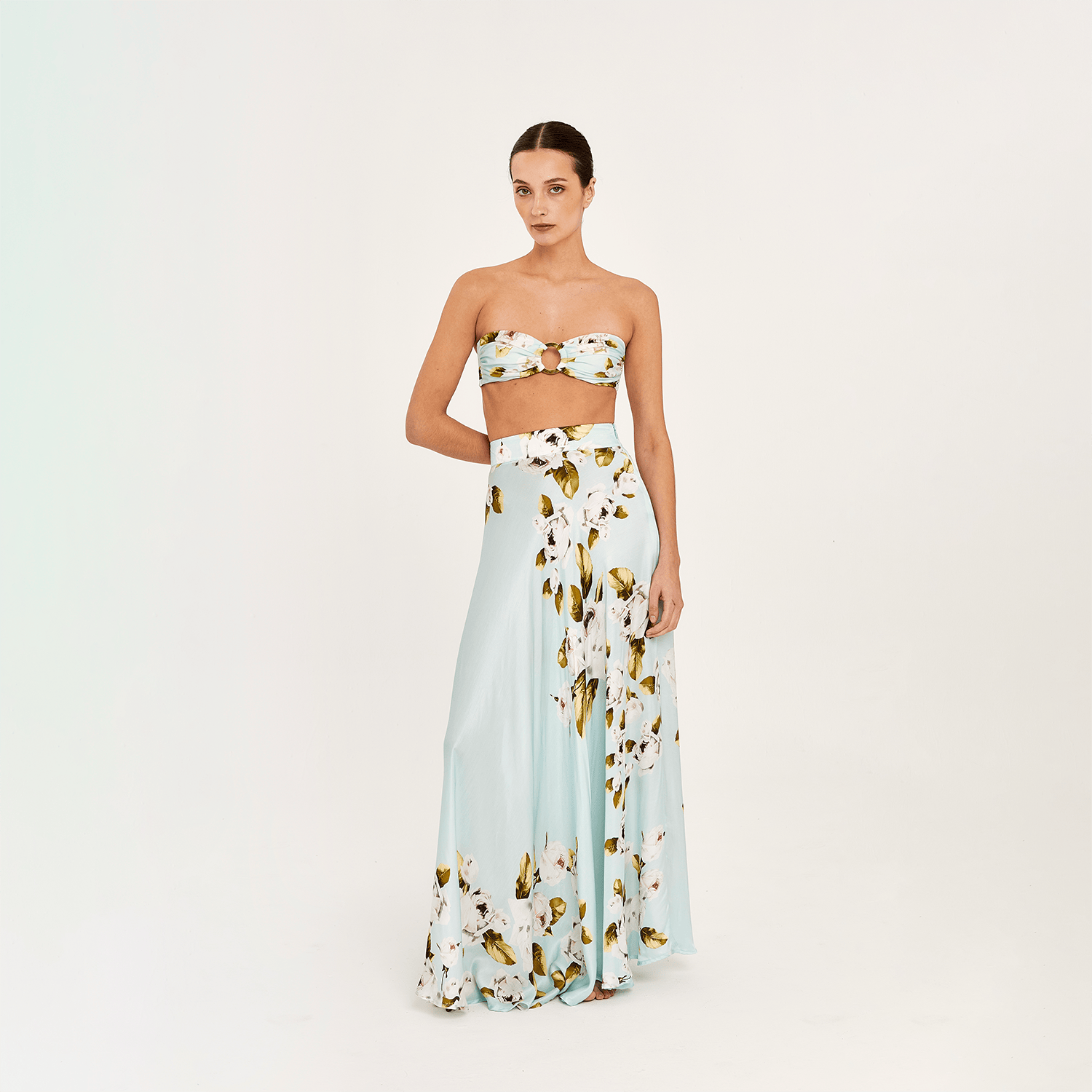 . SKIRT 26 MAXI SKIRT SILK VISCOSE JARDINS 528A