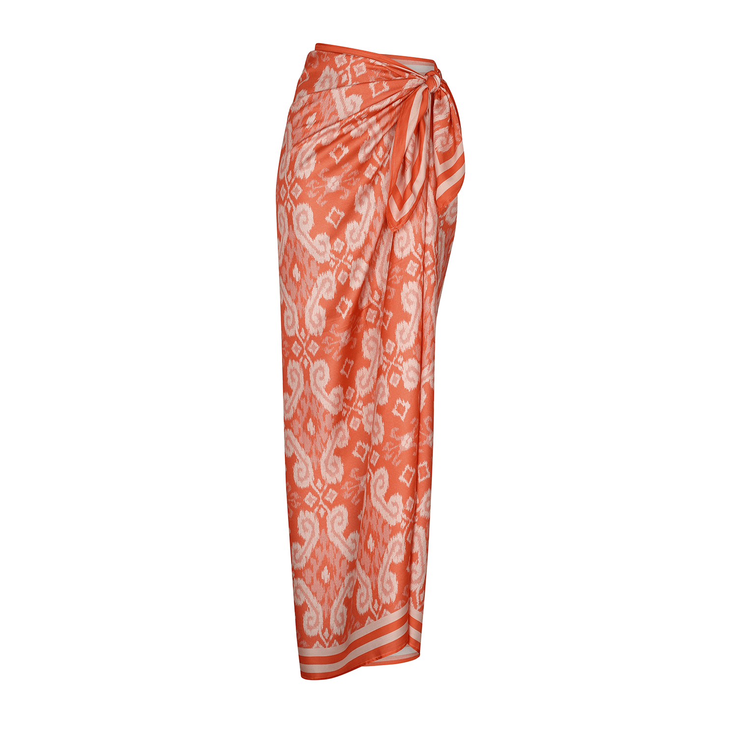 . SKIRT 26 U PAREO / SCARF SILK VISCOSE ORANGERS 500