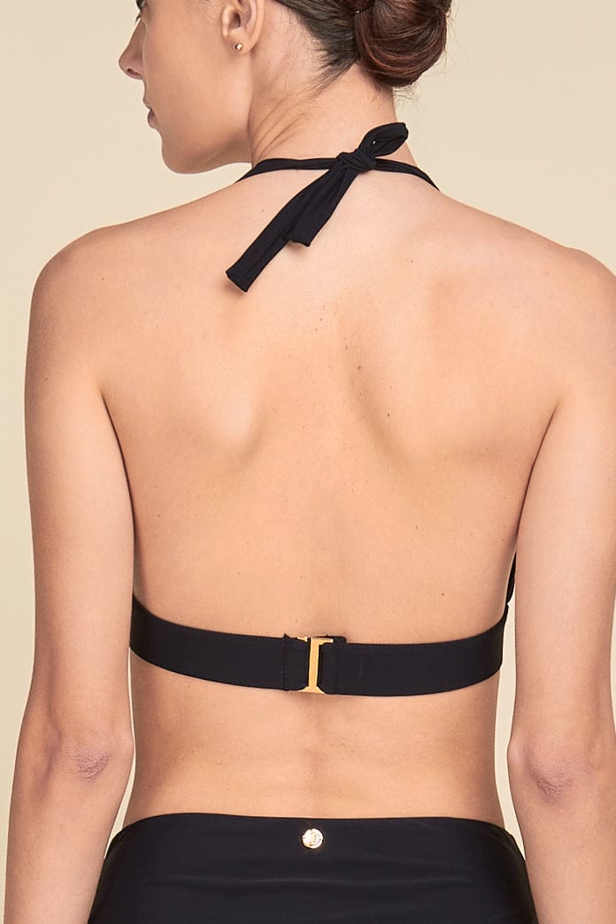 . BIKINI TOP 23 2023 AGUACLARA SWIMWEAR WOMENS CLASSIC BLACK MISSY HALTER TOP 41