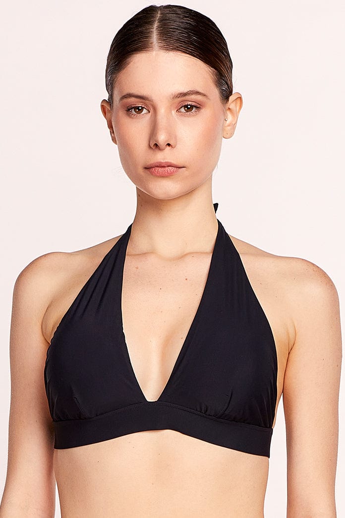 . BIKINI TOP 23 2023 AGUACLARA SWIMWEAR WOMENS CLASSIC BLACK MISSY HALTER TOP 41