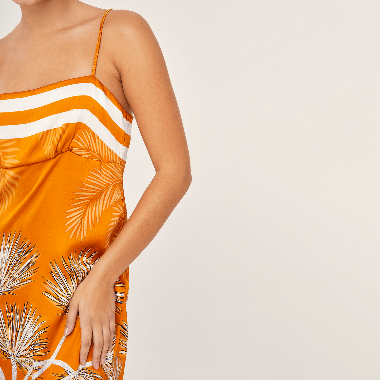 . DRESS 25 SLIP DRESS 100% SILK VILLA ORANGE 294A