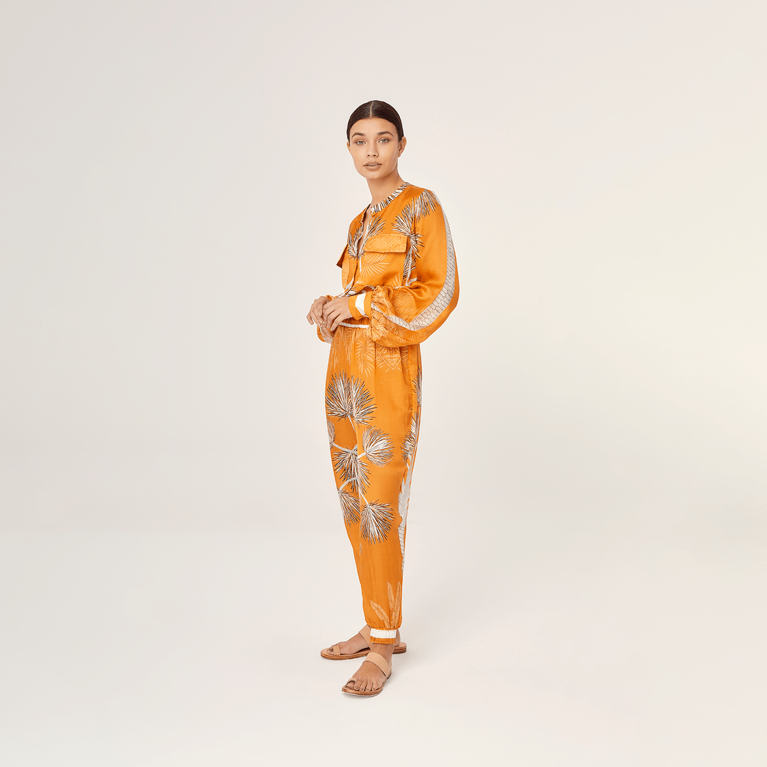 . DRESS 25 JUMPSUIT SILK VISCOSE VILLA ORANGE 312