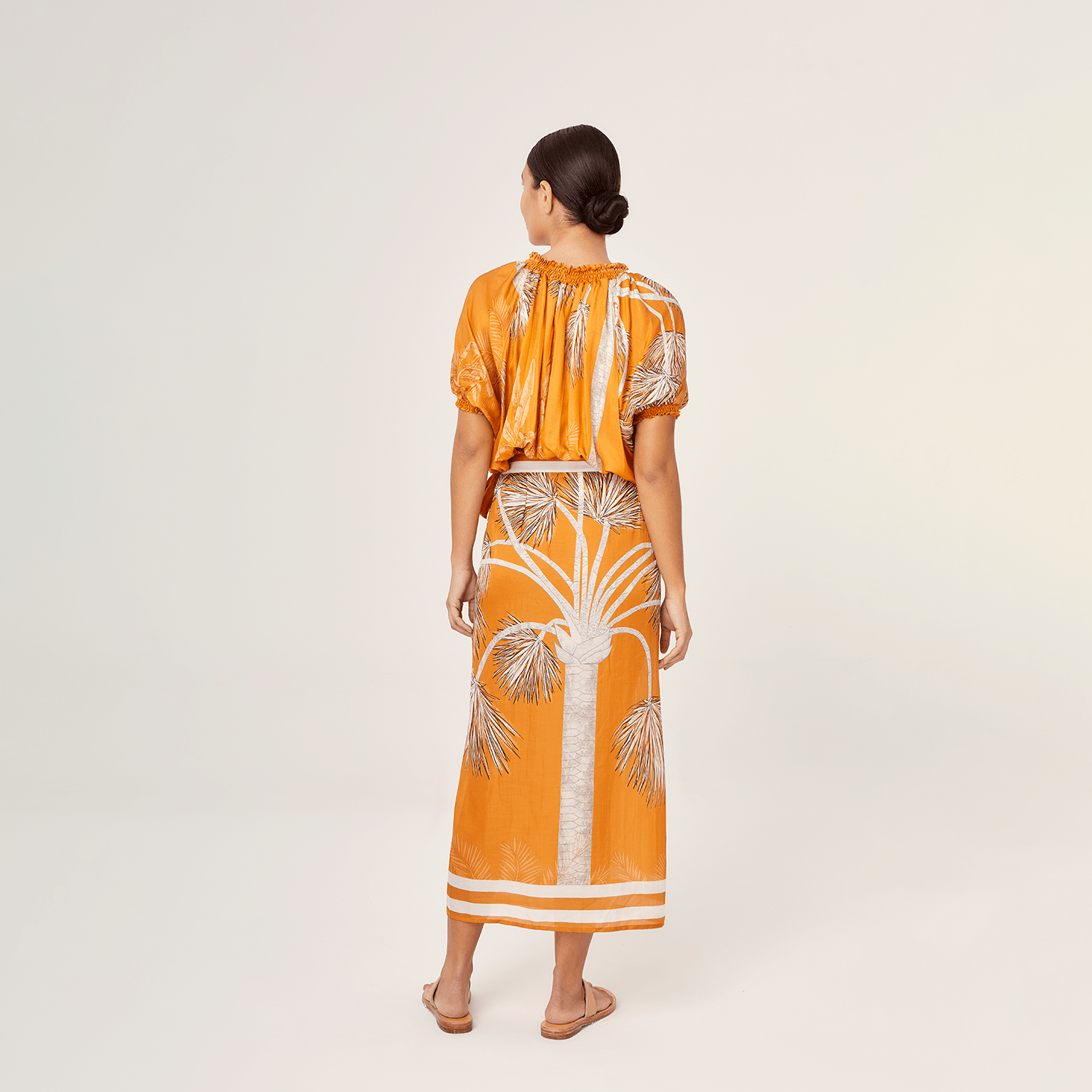 . SKIRT 25 WRAP SKIRT SILK VISCOSE VILLA ORANGE 527