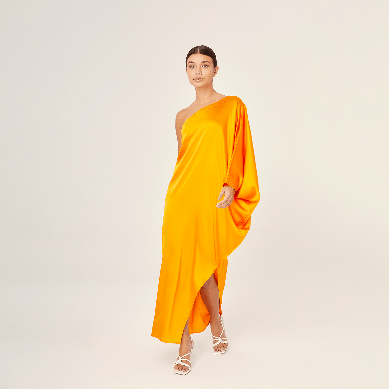 . DRESS 25 LONG TUNIC SILK ELASTANE PAPAYA 399
