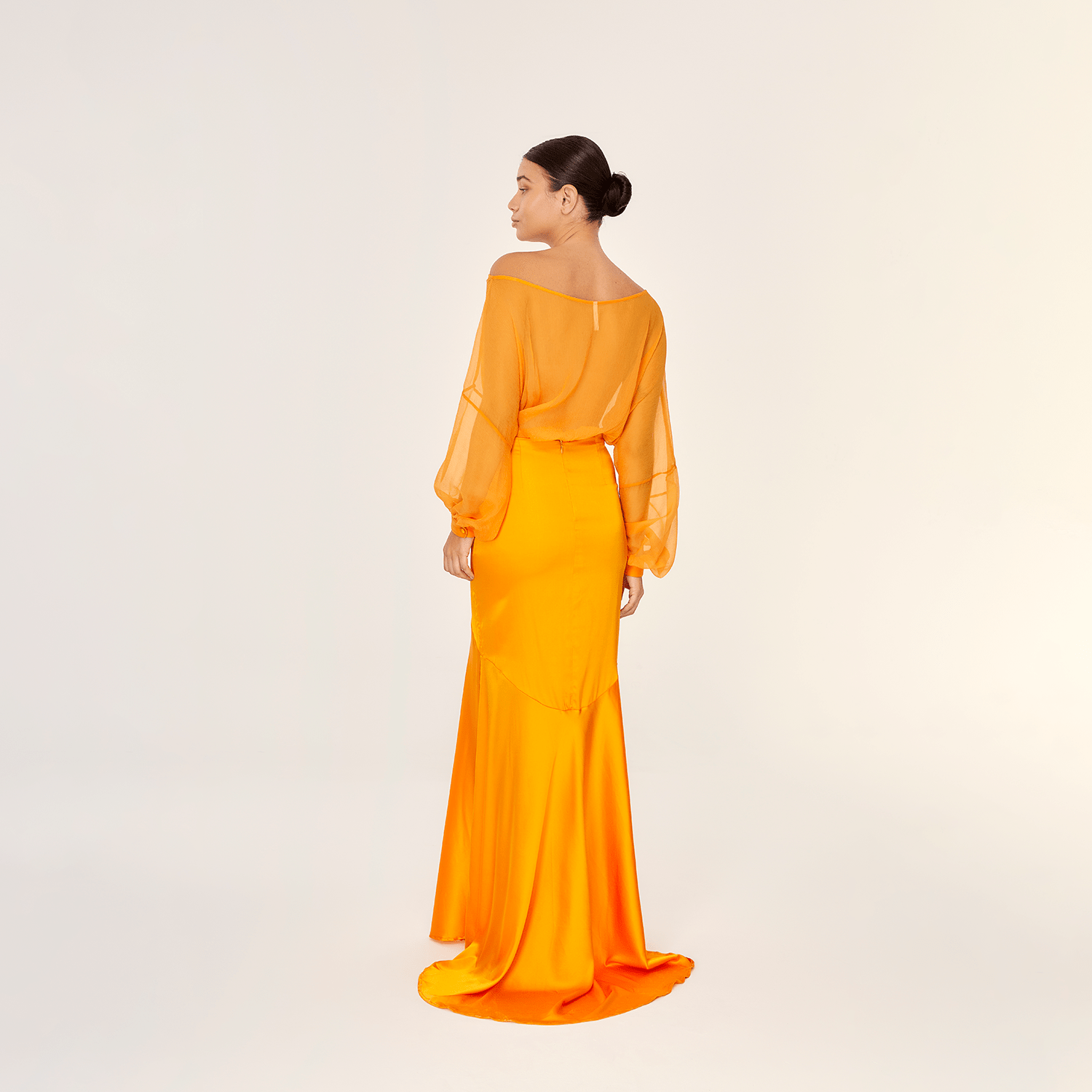 . SKIRT 25 MERMAID SKIRT SILK ELASTANE PAPAYA 523