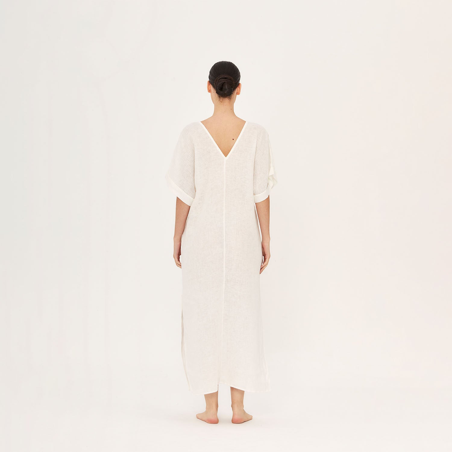 LONG TUNIC 100% LINEN BLANC 390