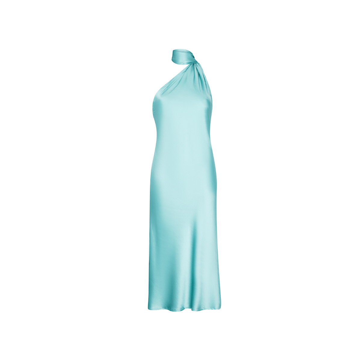 Asymmetric Silk Midi Dress
