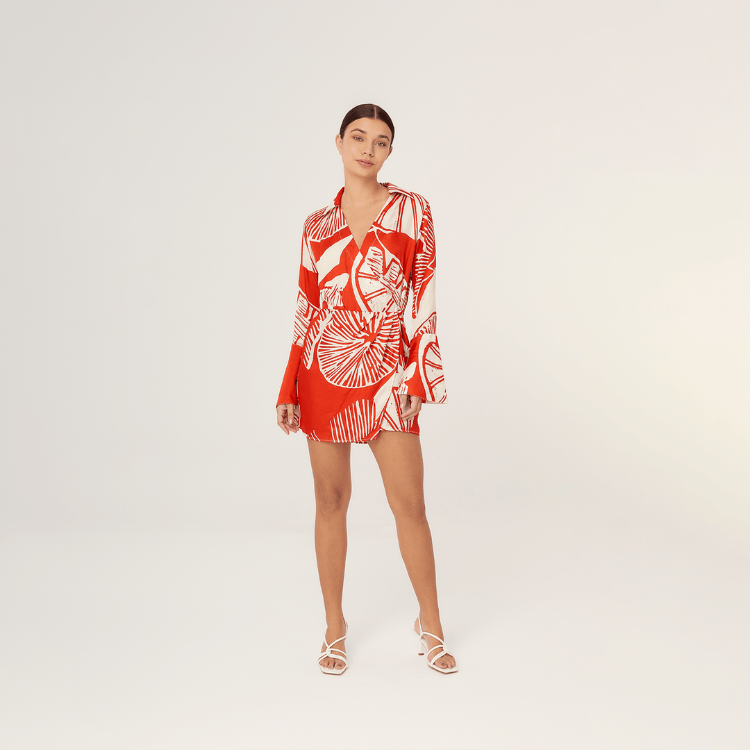 Lemon wrap dress sales