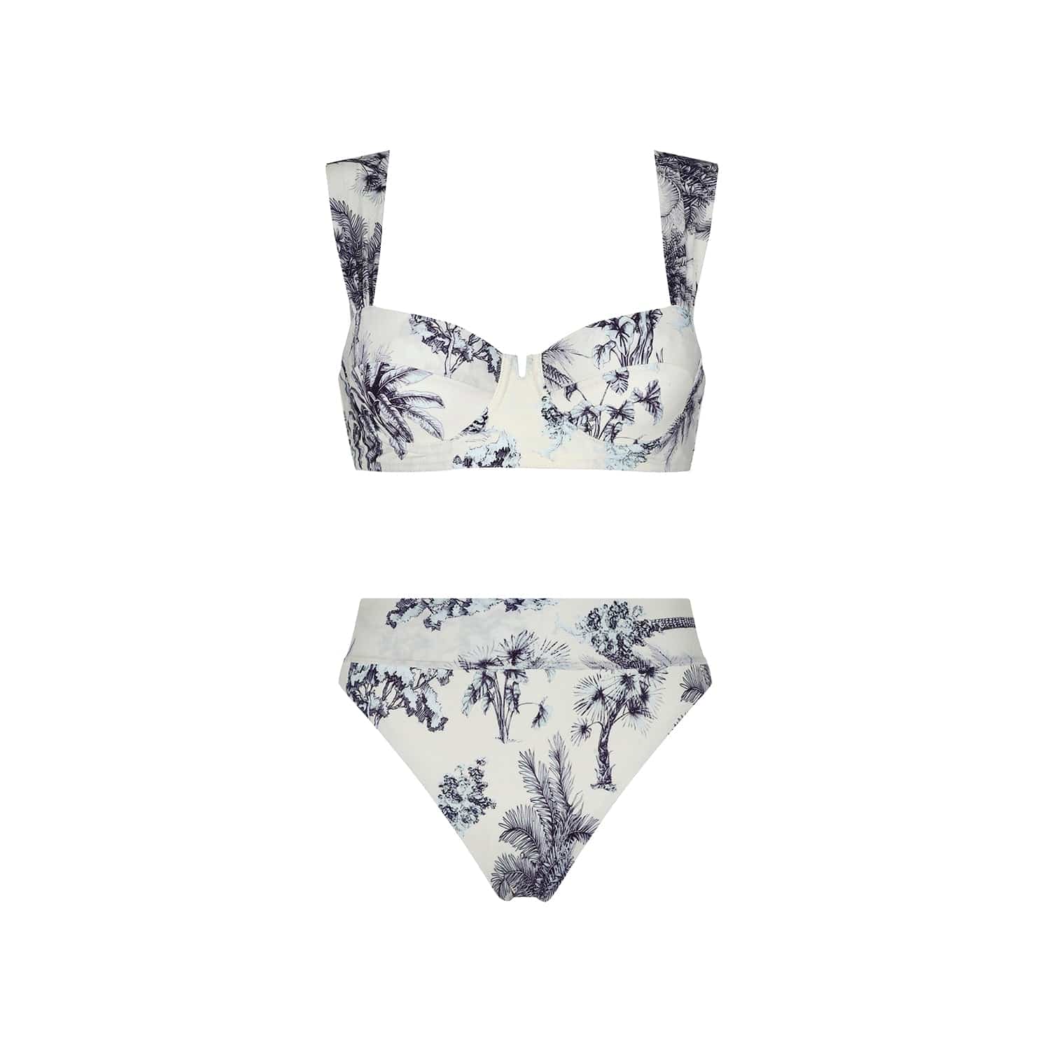 . BIKINI BOTTOM 24 HIGH RISE BOTTOM GRASSE BLEUE 