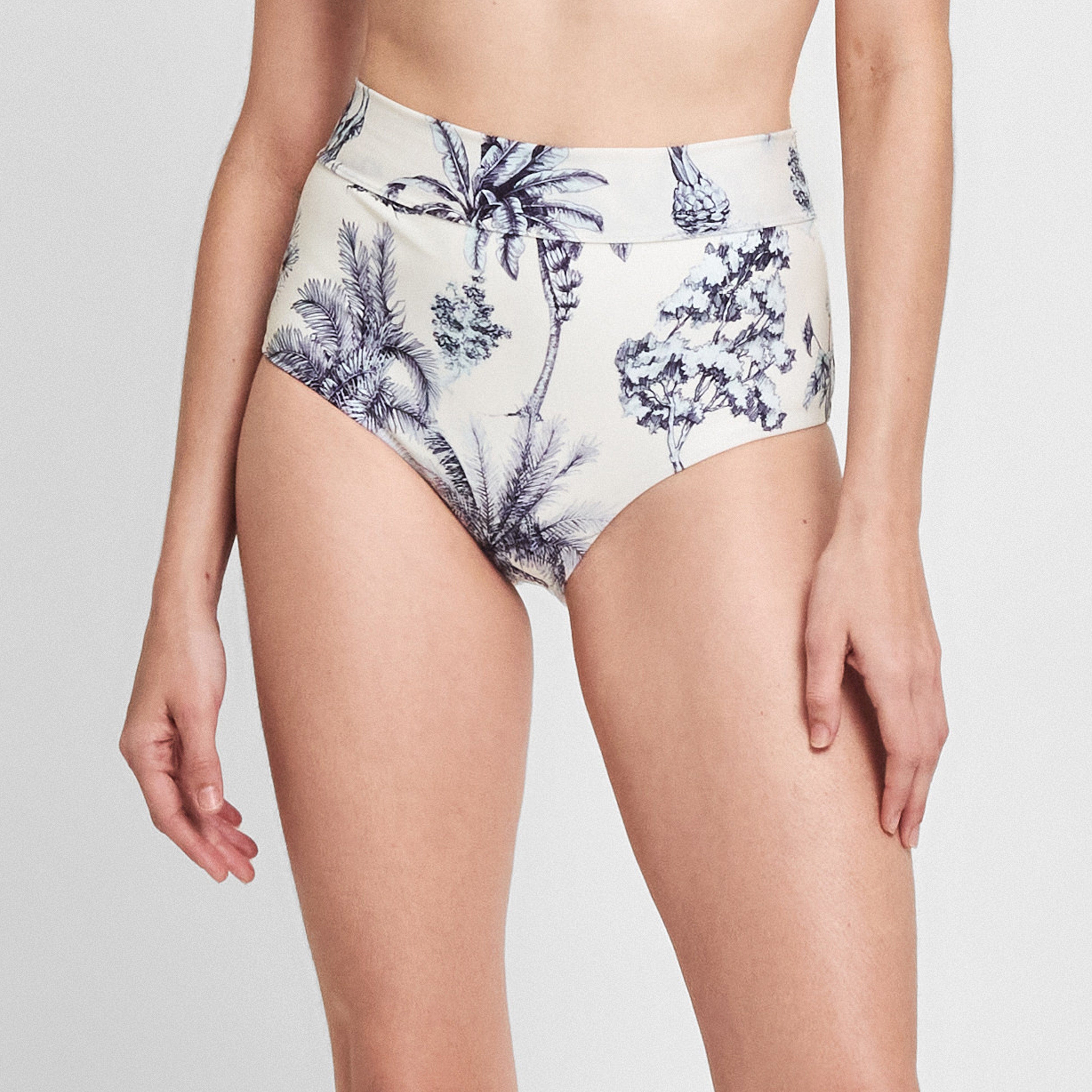 . BIKINI BOTTOM 24 HIGH RISE CLASSIC BOTTOM GRASSE BLEUE 