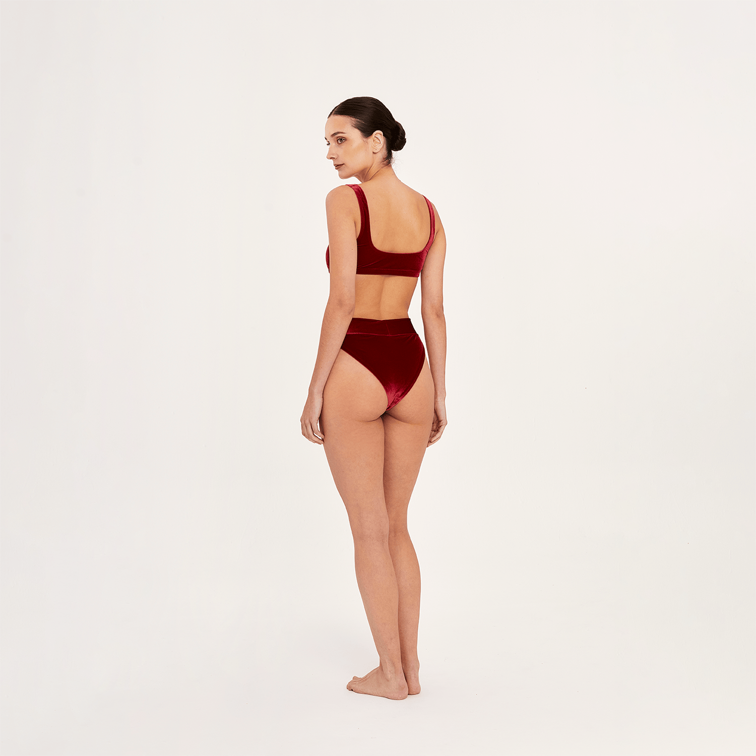 . BIKINI BOTTOM 26 HIGH RISE BOTTOM ROUGE V 20