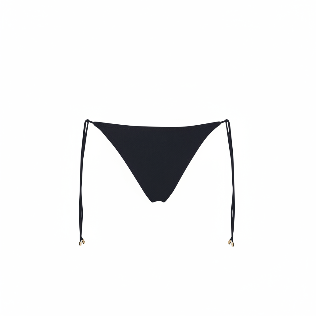 . BIKINI BOTTOM LISO 2023 AGUACLARA SIDE TIE BOTTOM CLASSIC BLACK 13