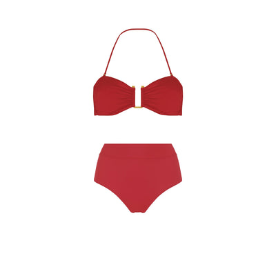 . BIKINI BOTTOM LISO HIGH RISE CLASSIC BOTTOM CLASSIC RED 