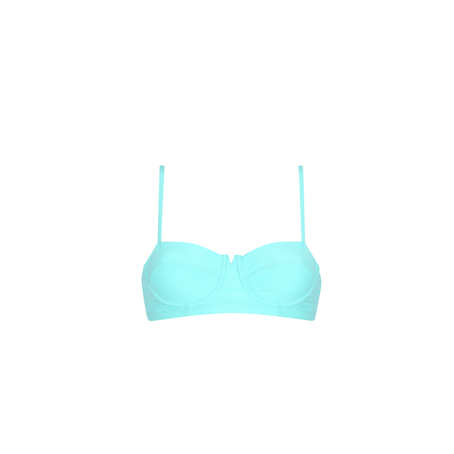 . BIKINI TOP 25 SHORT BUSTIER TOP  TURQUOISE 80