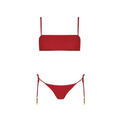 . BIKINI TOP LISO BANDEAU TOP CLASSIC RED 