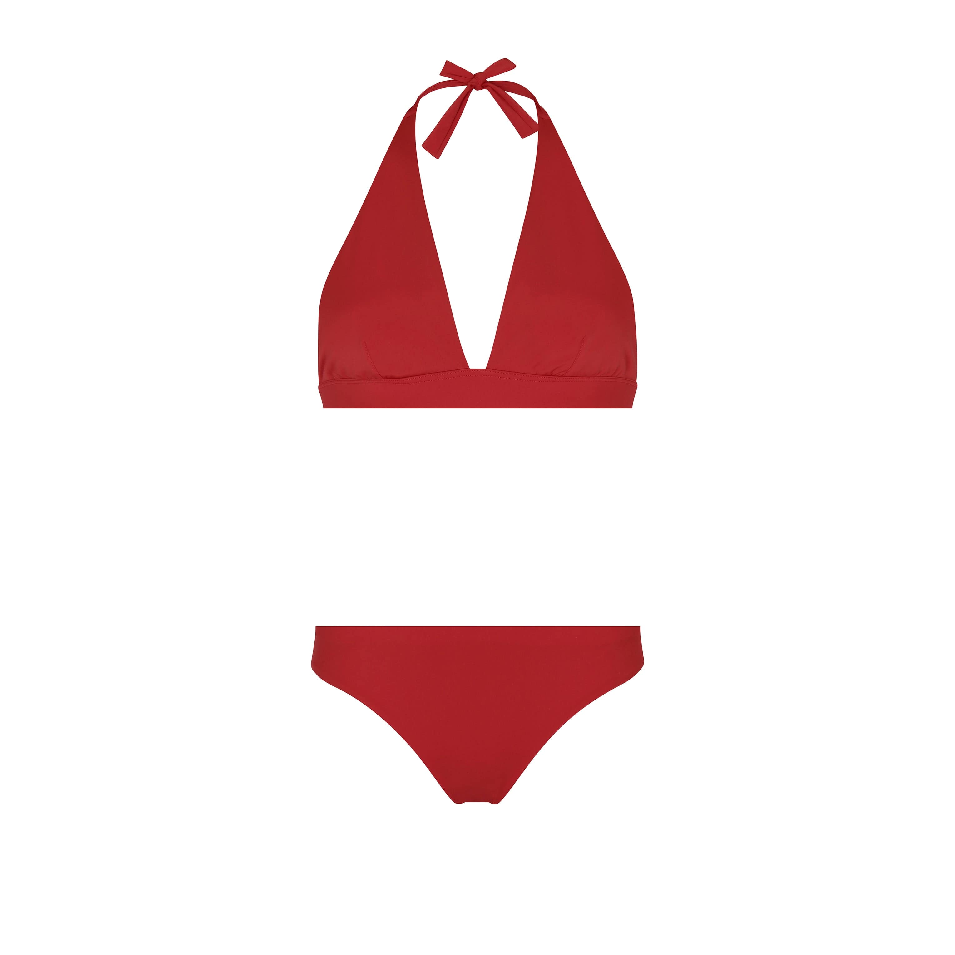 . BIKINI TOP LISO MISSY HALTER TOP CLASSIC RED 