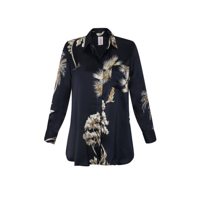 . BLOUSE 24 SHIRT 100% SILK NUIT TROPICALE 444