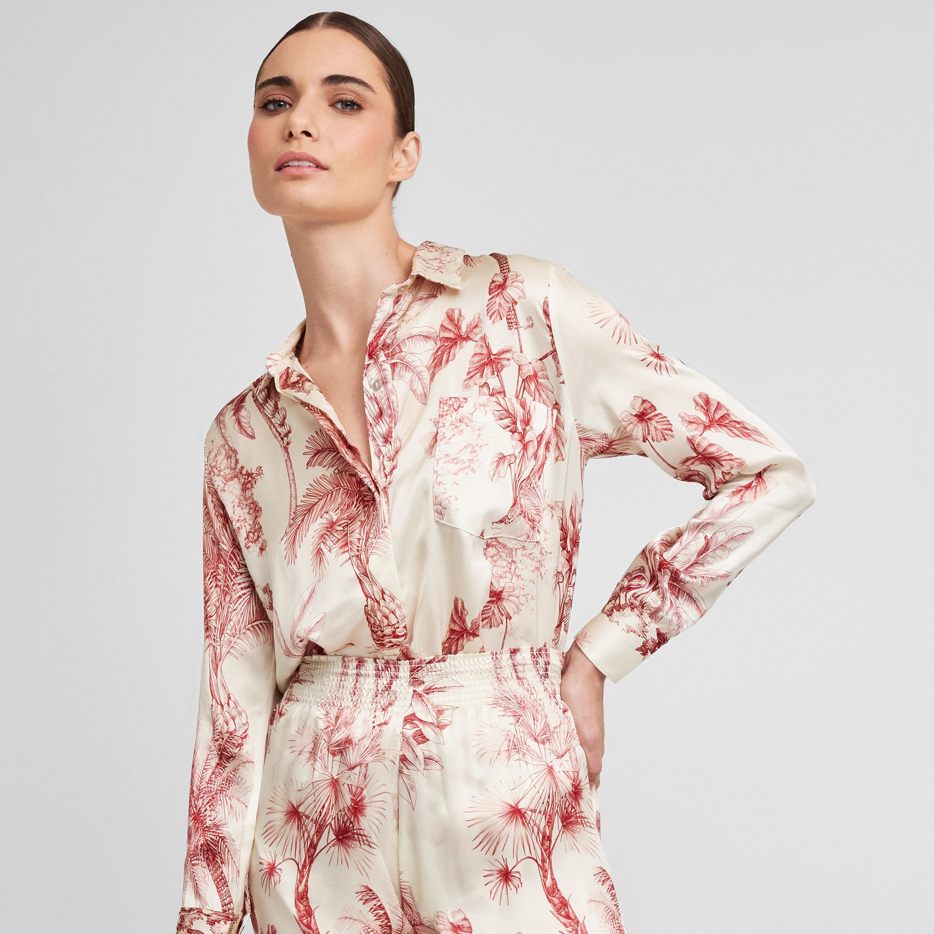 . BLOUSE 24 SHIRT 100% SILK PROVENCE 