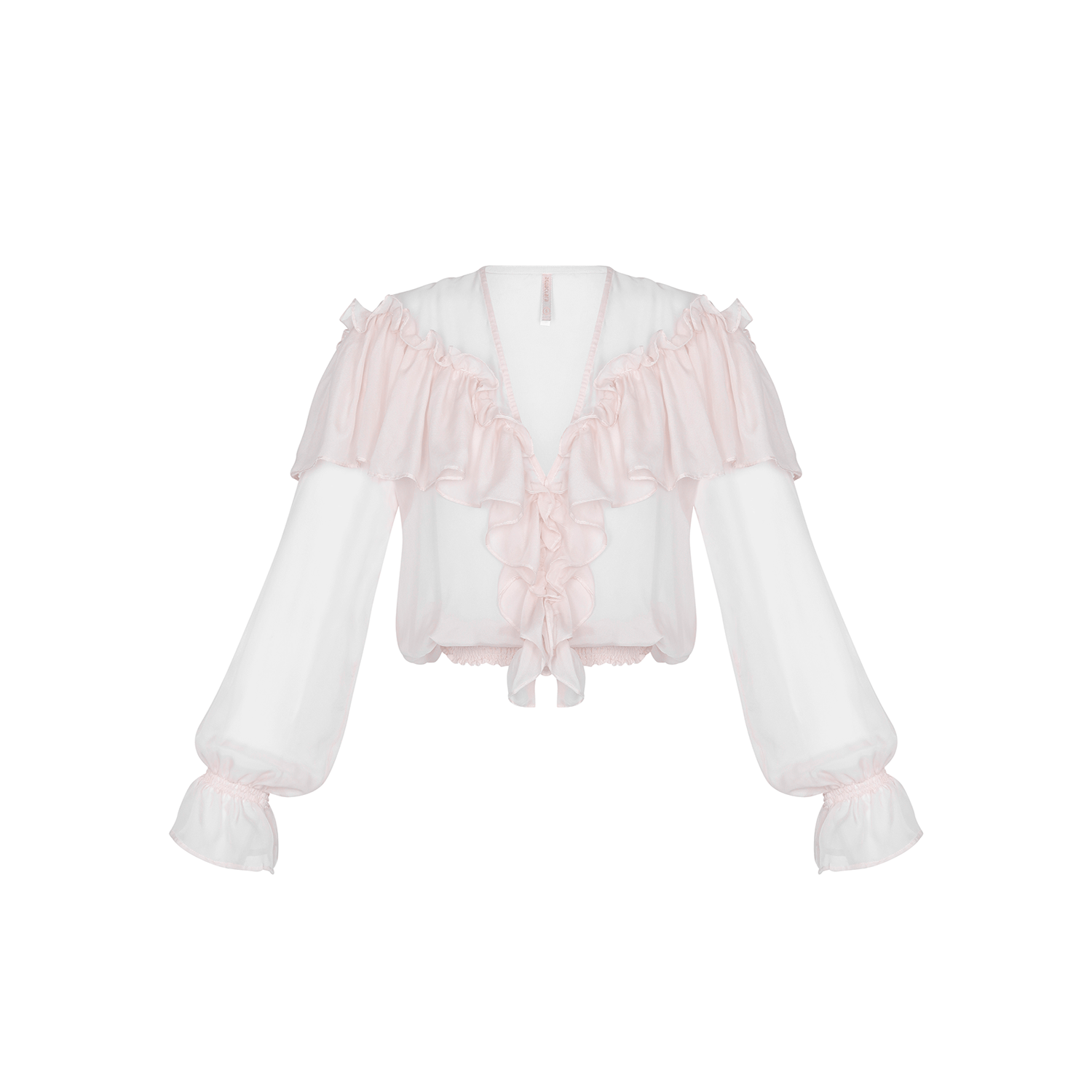 . BLOUSE 26 BLOUSE 100% SILK CHIFFON BLANC 420