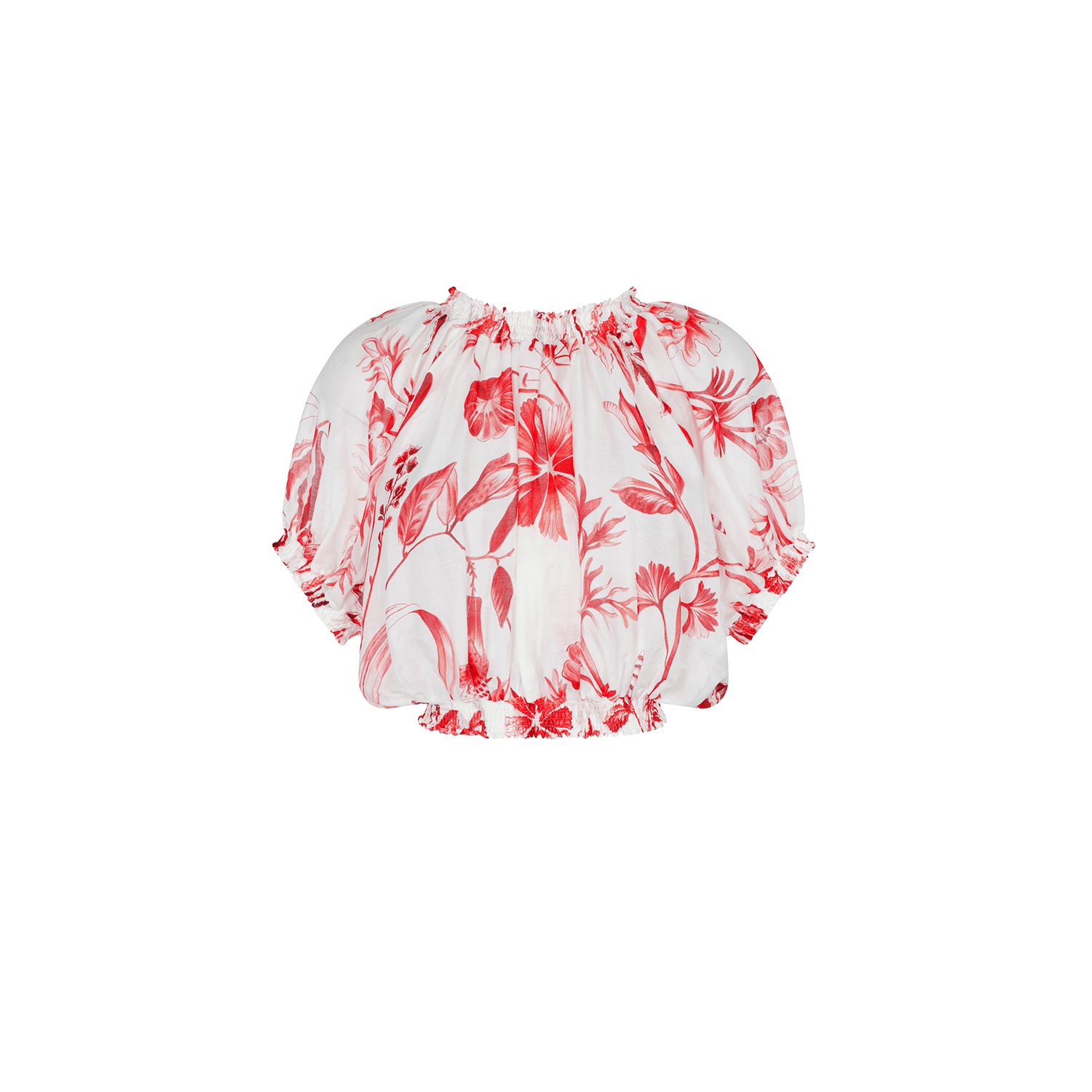 . BLOUSE 26 CROP TOP COTTON SILK ROUGE 410