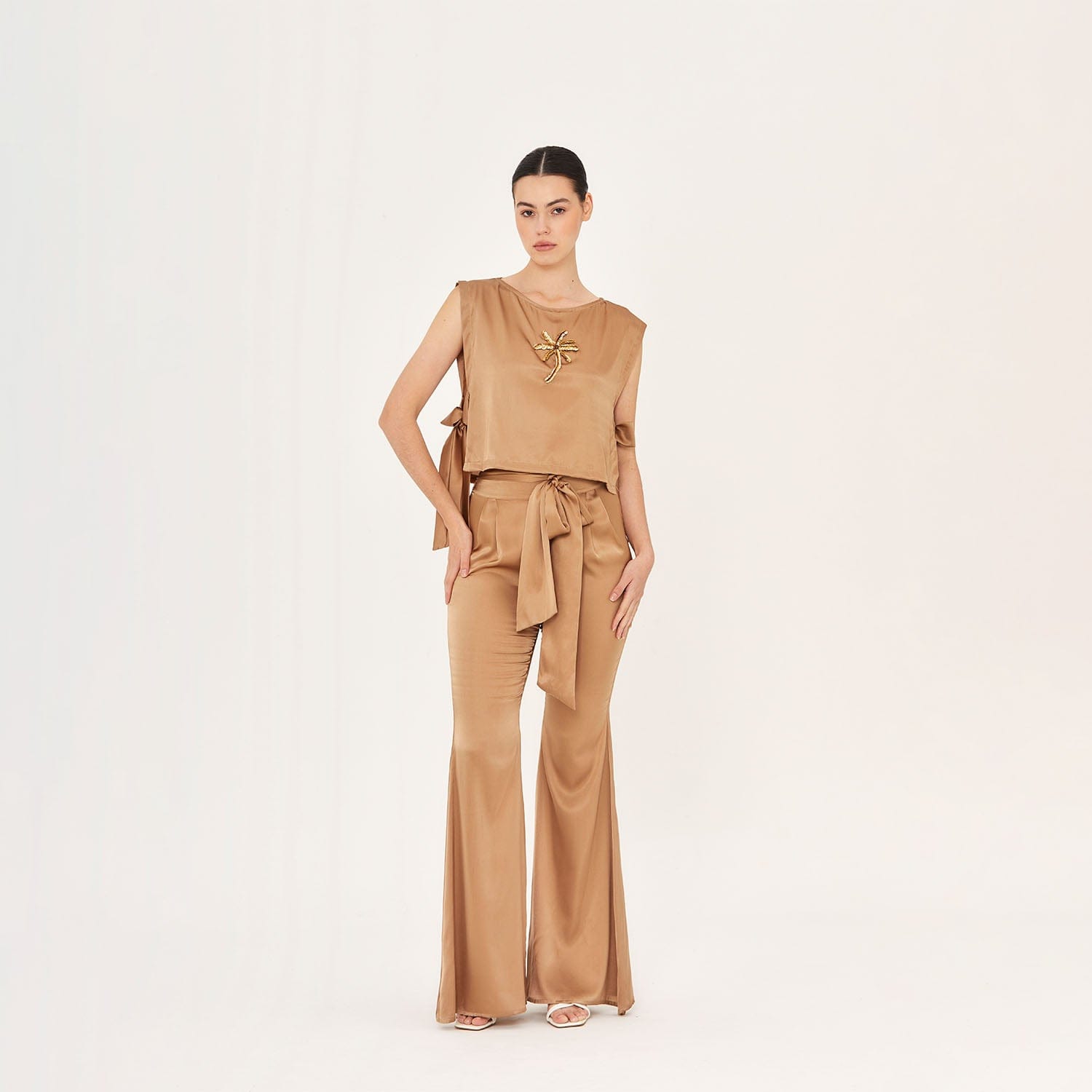 . BLOUSE 26 LONG BLOUSE SILK EA DUNE 441