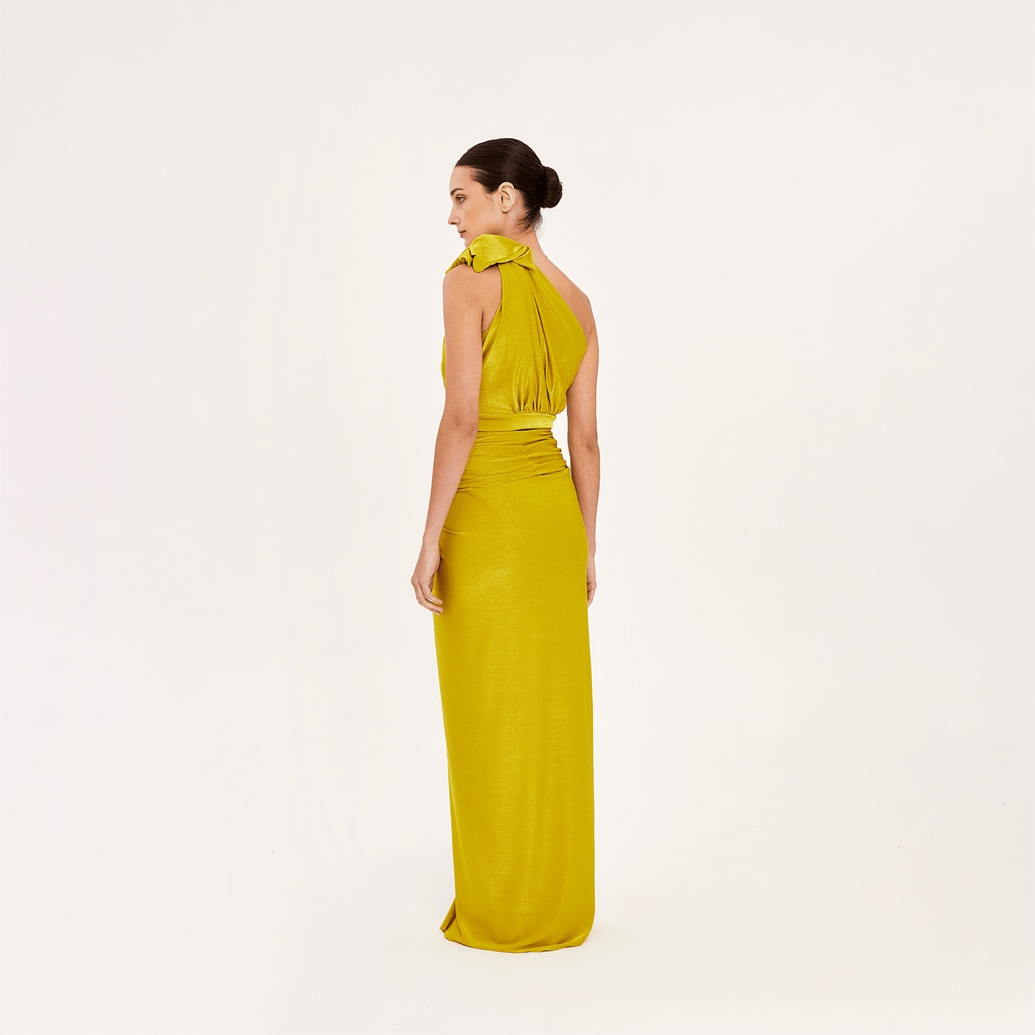 . BLOUSE 26 ONE SHOULDER BLOUSE  LIME 411A