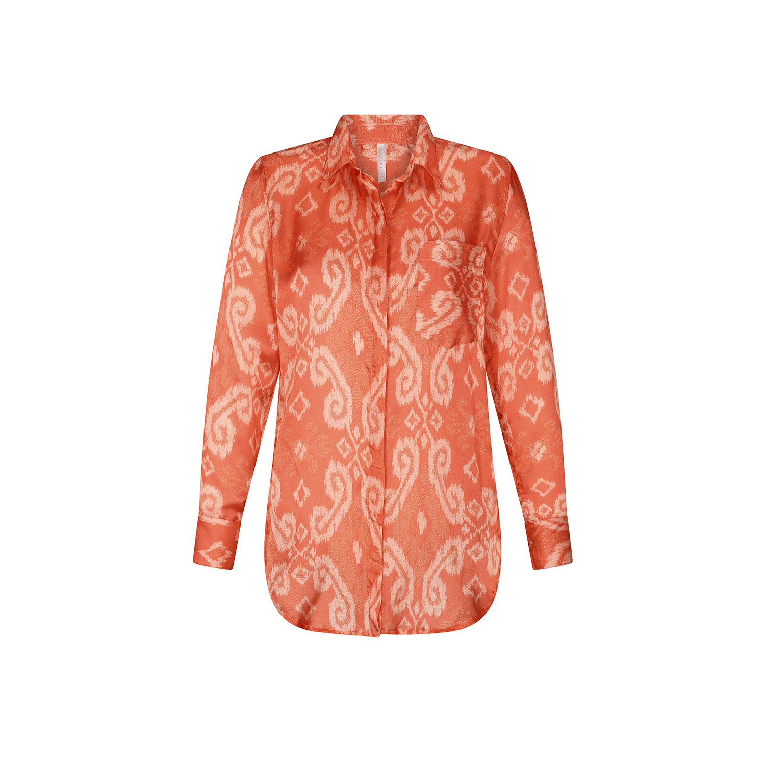 . BLOUSE 26 SHIRT COTTON SILK ORANGERS 444