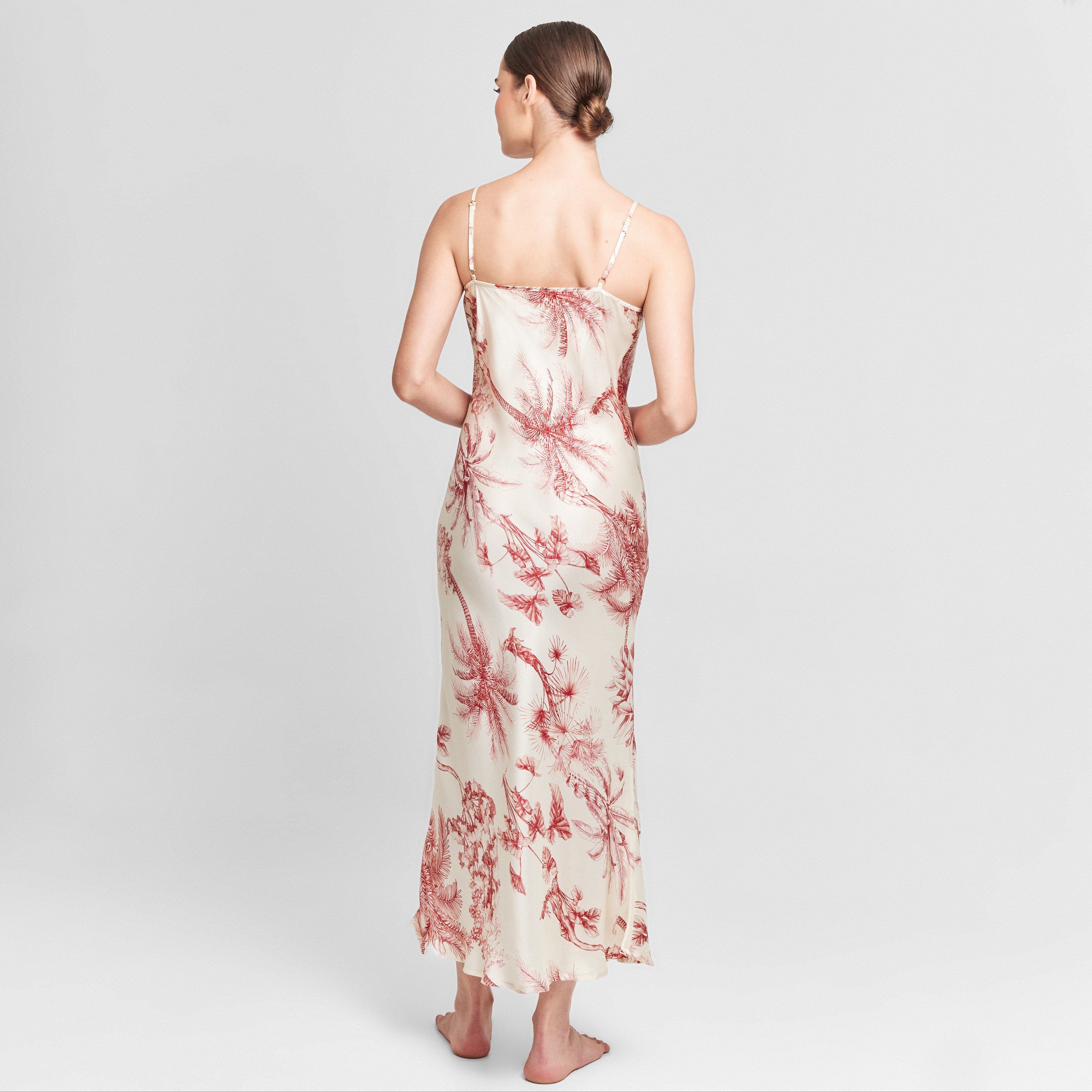 . DRESS 24 MIDI SLIP DRESS 100% SILK PROVENCE 