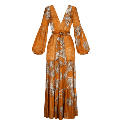 . DRESS 25 MAXI DRESS SILK VISCOSE VILLA ORANGE 272