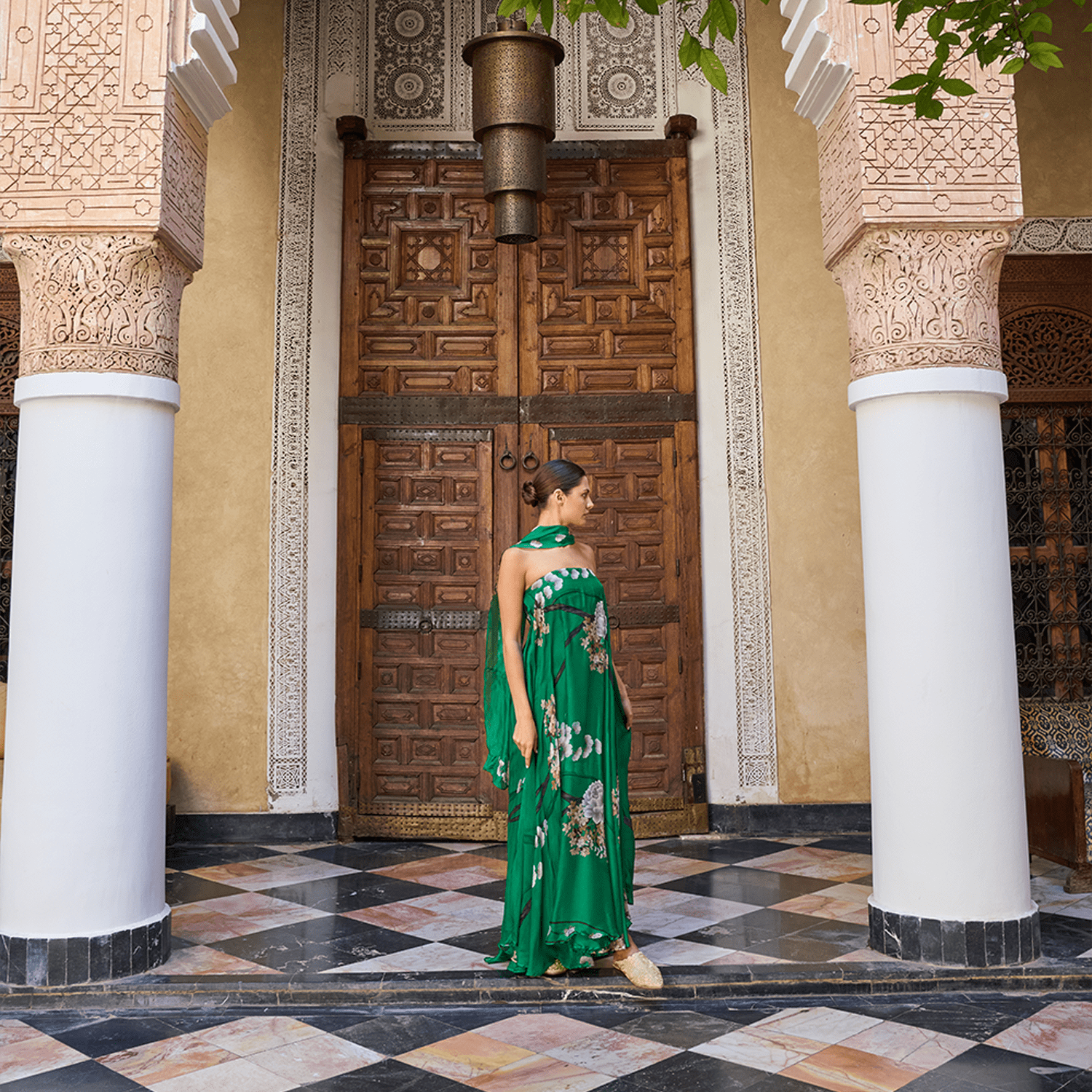 . DRESS 26 MAXI DRESS 100% PL CHIFFON JADE 382