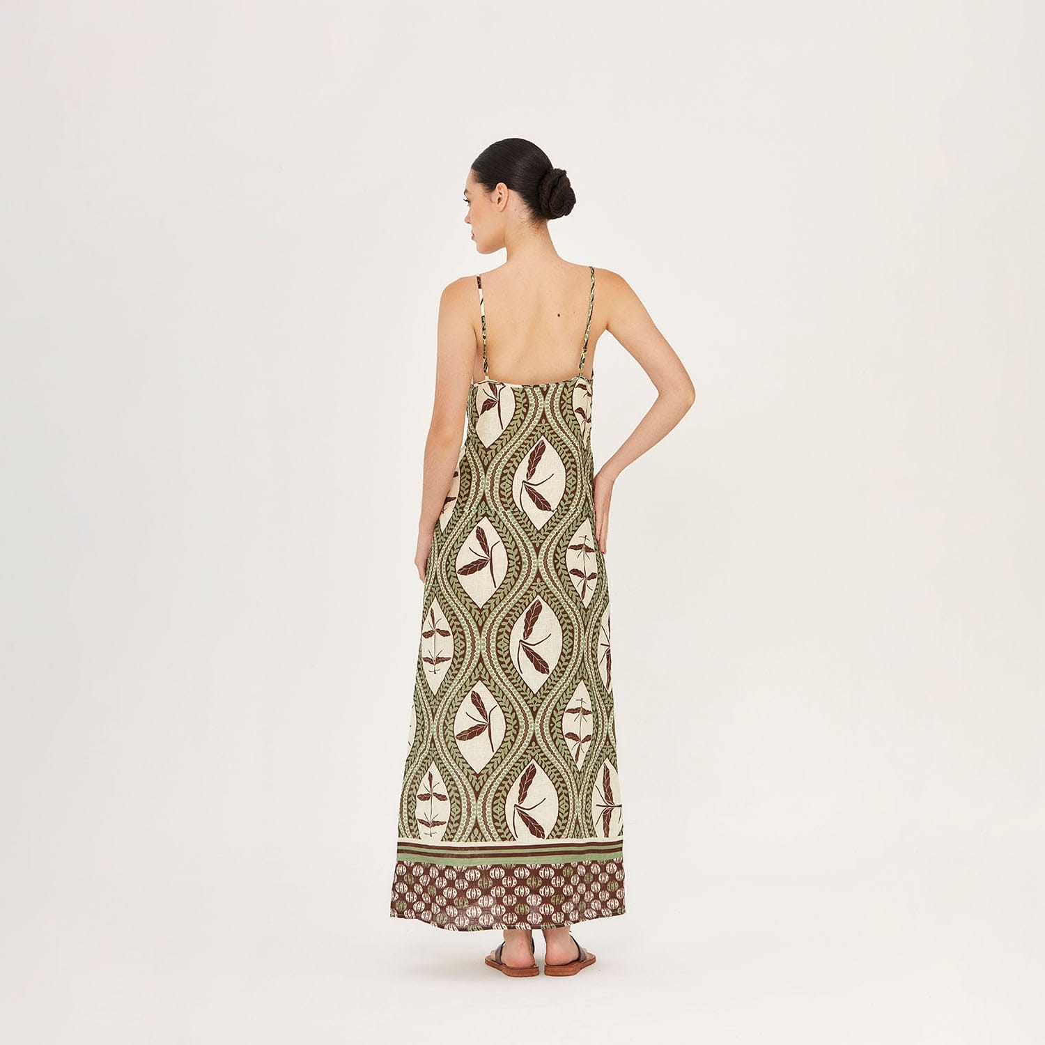 . DRESS 26 Midi Slip Dress 100% Linen Bedouine 257