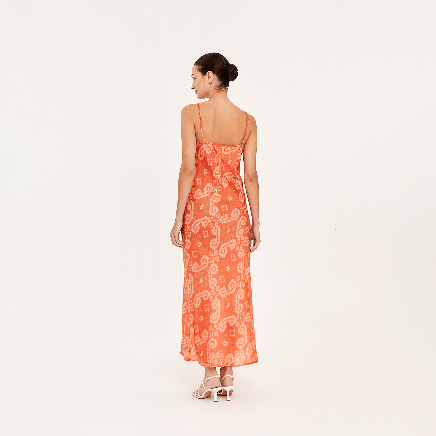. DRESS 26 MIDI SLIP DRESS COTTON SILK ORANGERS 297