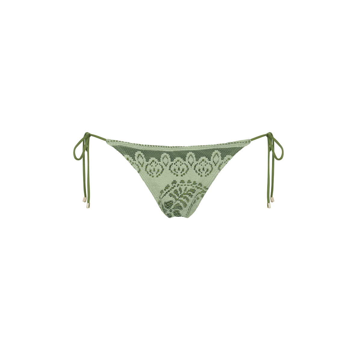 GREEN LOTUS BIKINI BOTTOM 27 Aguaclara | Side Tie Classic Bikini Bottom Green Lotus