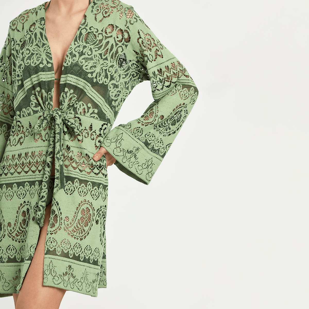 GREEN LOTUS DRESS 27 Aguaclara | Open Dress Green Lotus