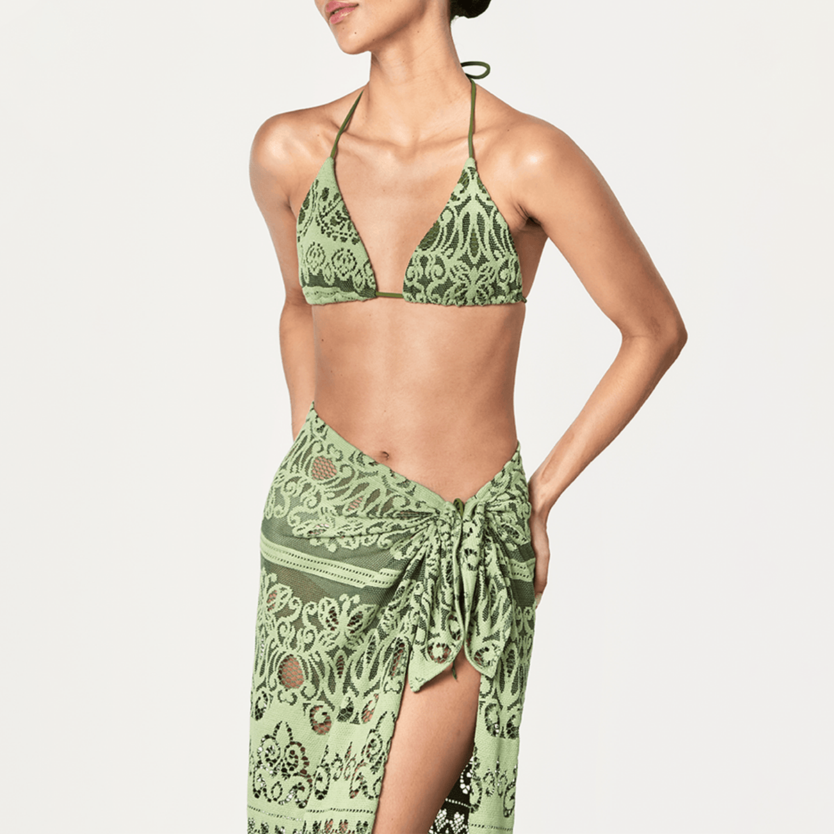 GREEN LOTUS SKIRT 27 Aguaclara | Wrap Skirt Green Lotus