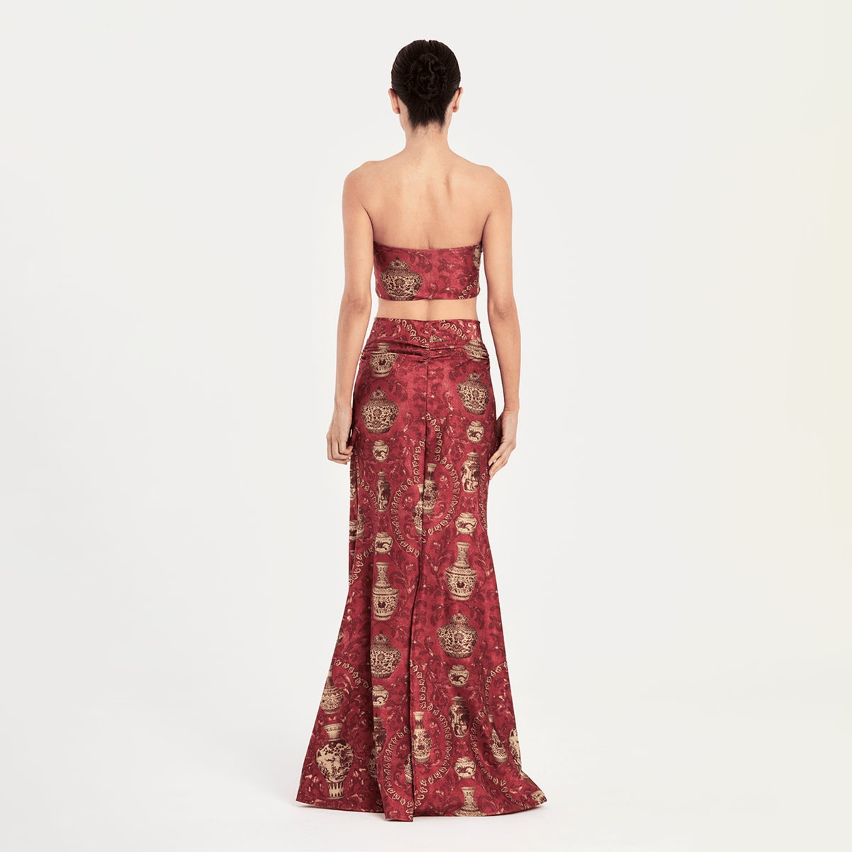 IMPERIAL RED BLOUSE 27 Aguaclara | Strapless Bandeau Top Imperial Red
