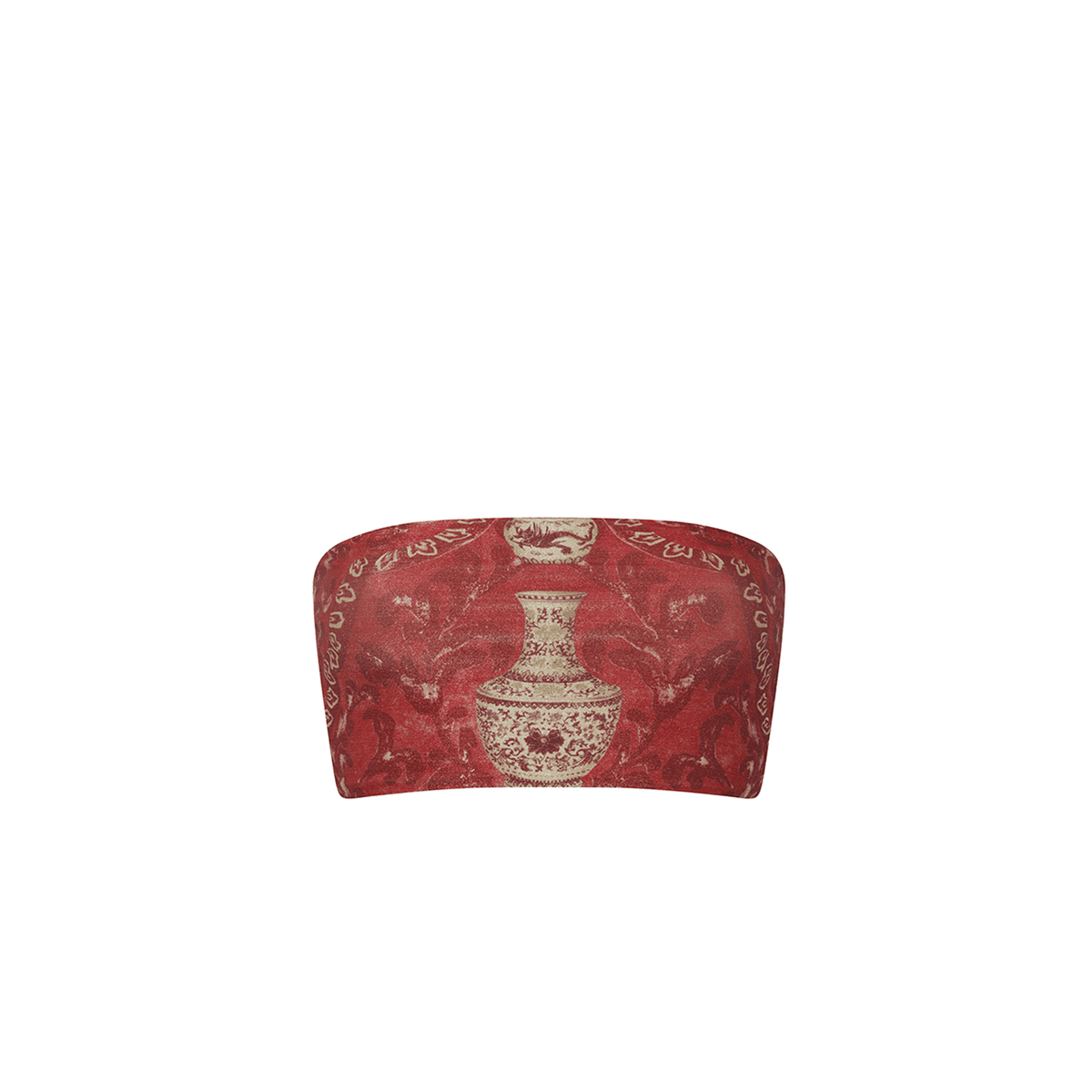 IMPERIAL RED BLOUSE 27 Aguaclara | Strapless Bandeau Top Imperial Red