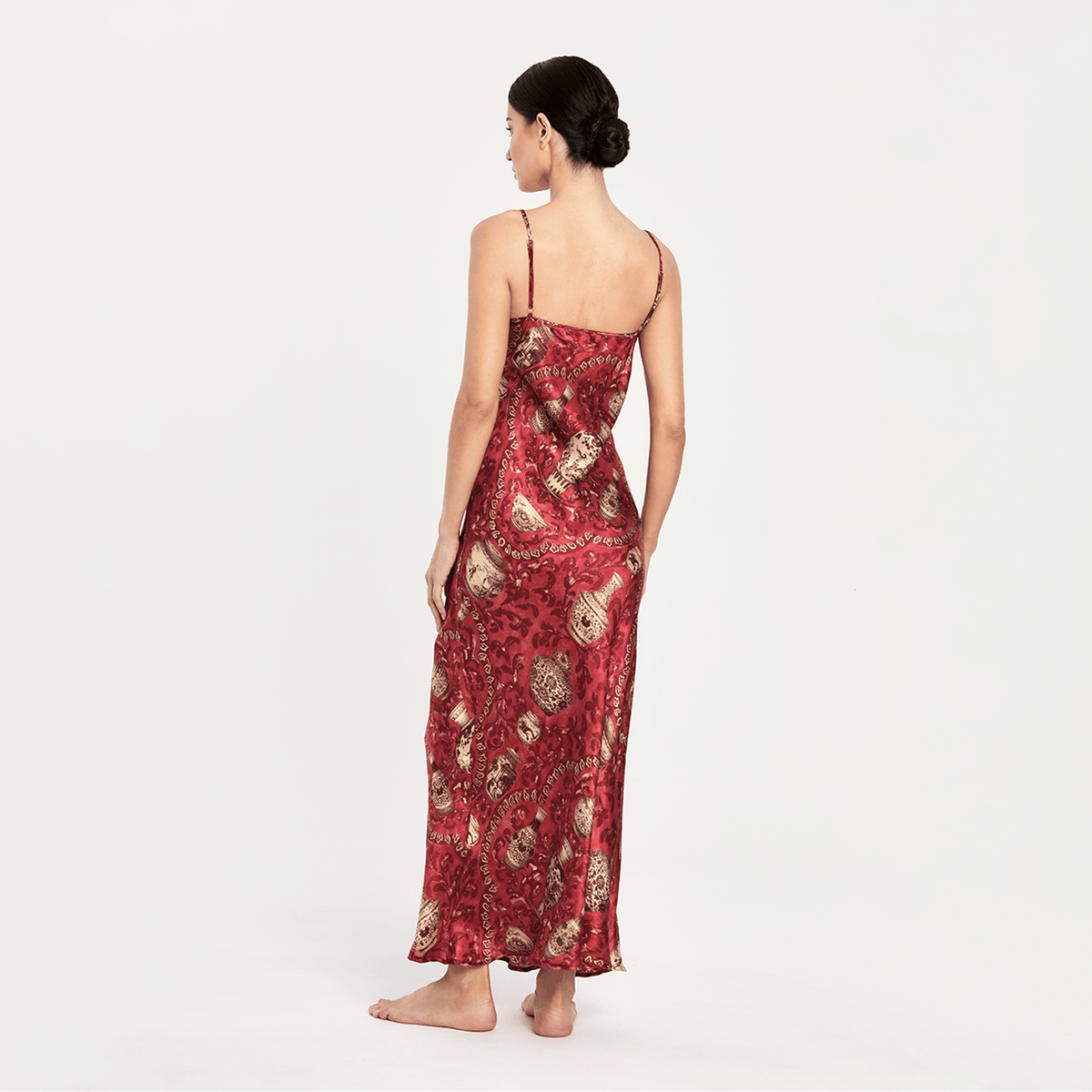 IMPERIAL RED DRESS 27 Aguaclara | Midi Slip Dress Imperial Red