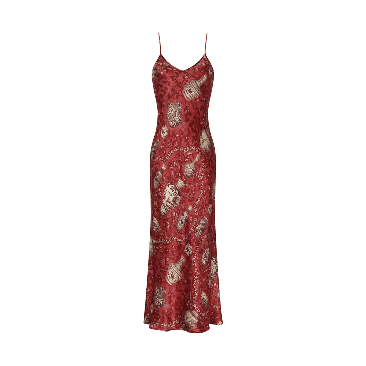 IMPERIAL RED DRESS 27 Aguaclara | Midi Slip Dress Imperial Red