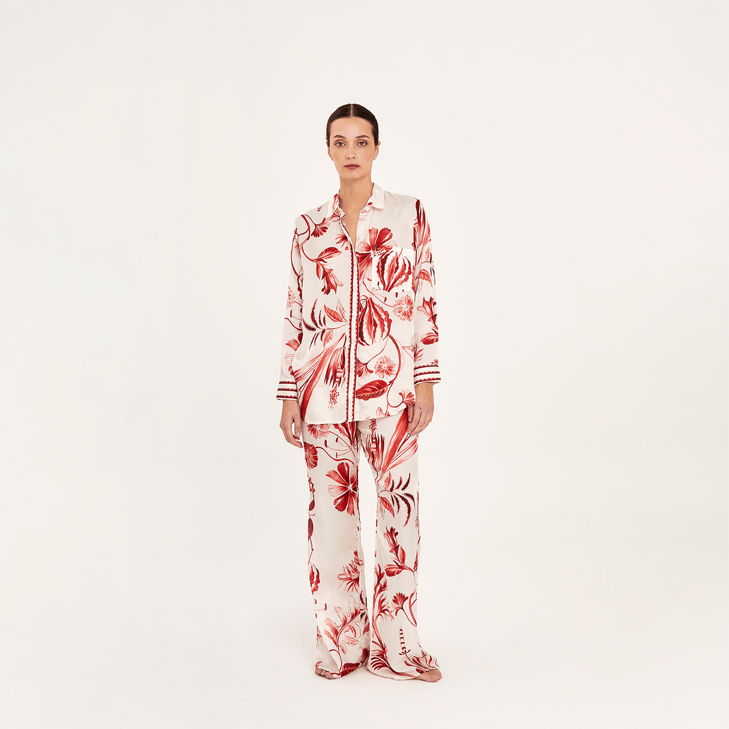 . PANTS 26 PANTS COTTON SILK ROUGE 495