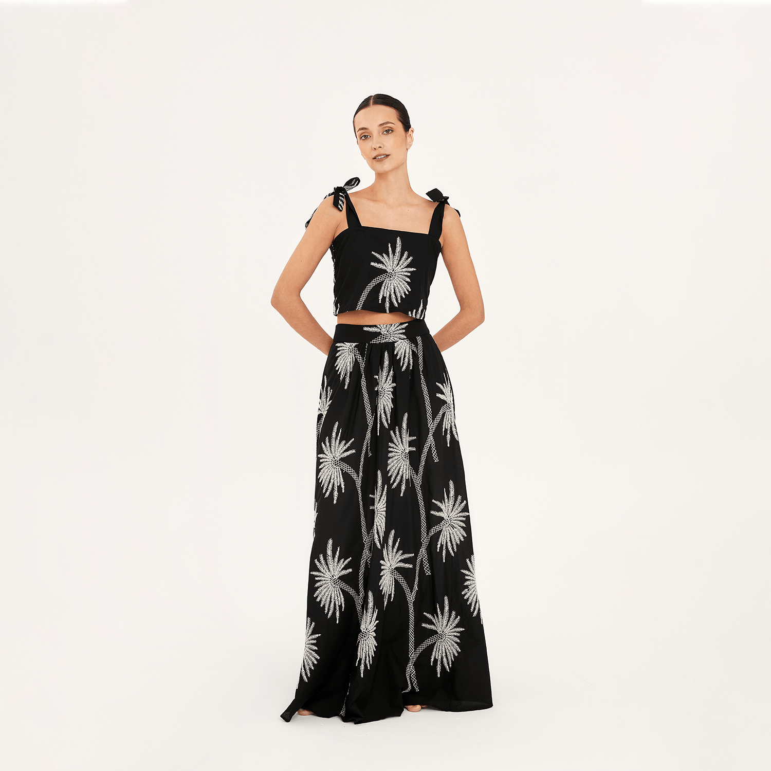 Sago Palm Aguaclara | Sago Palm - Set Crop Top & Maxi Skirt