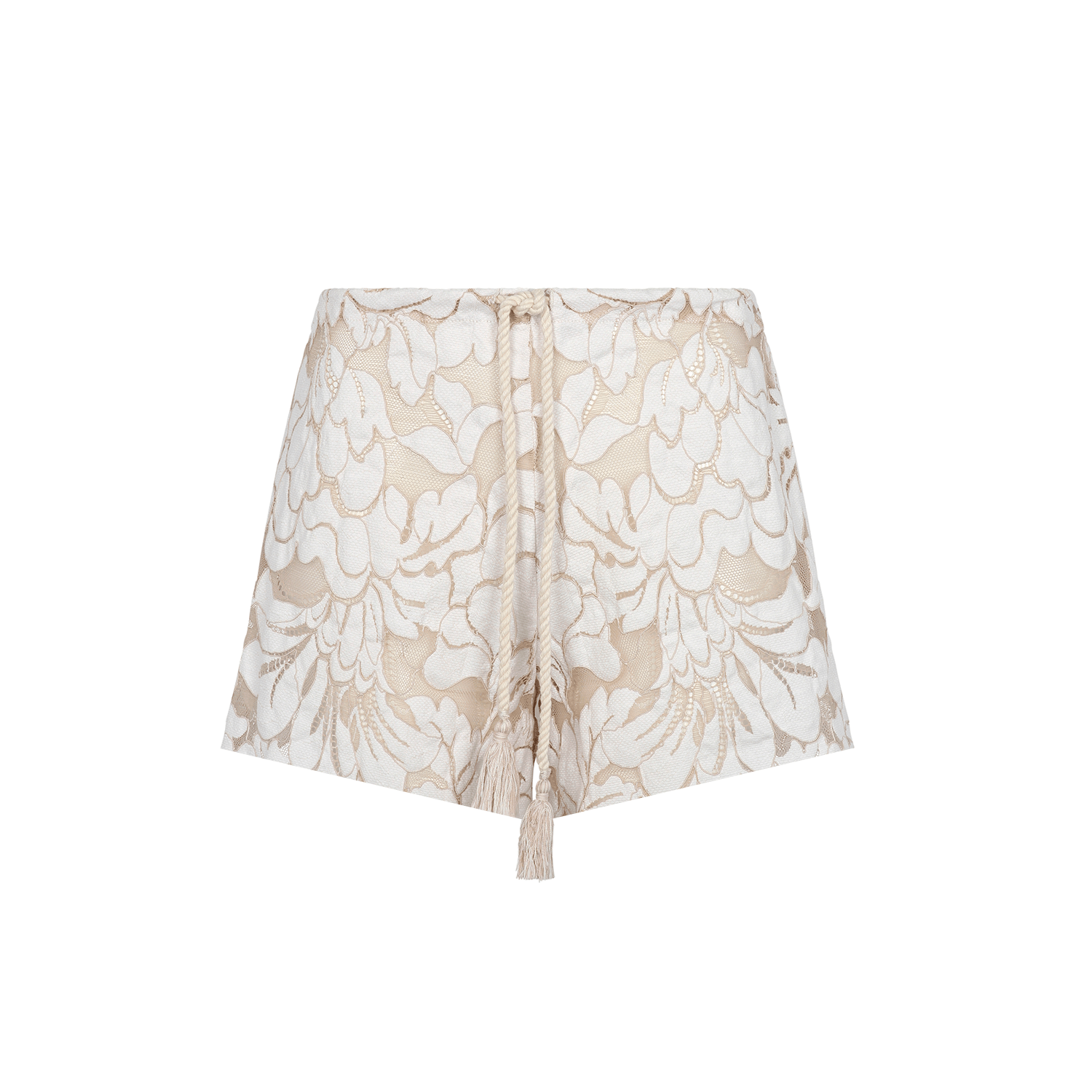. SHORT 25 Lace Resort Shorts in Cream Embroidery | Creme