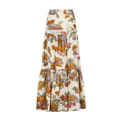 . SKIRT 25 MAXI SKIRT 100% LINEN FRUTTA 531