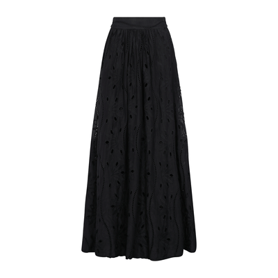 . SKIRT 25 MAXI SKIRT COTTON SILK EBANO 528