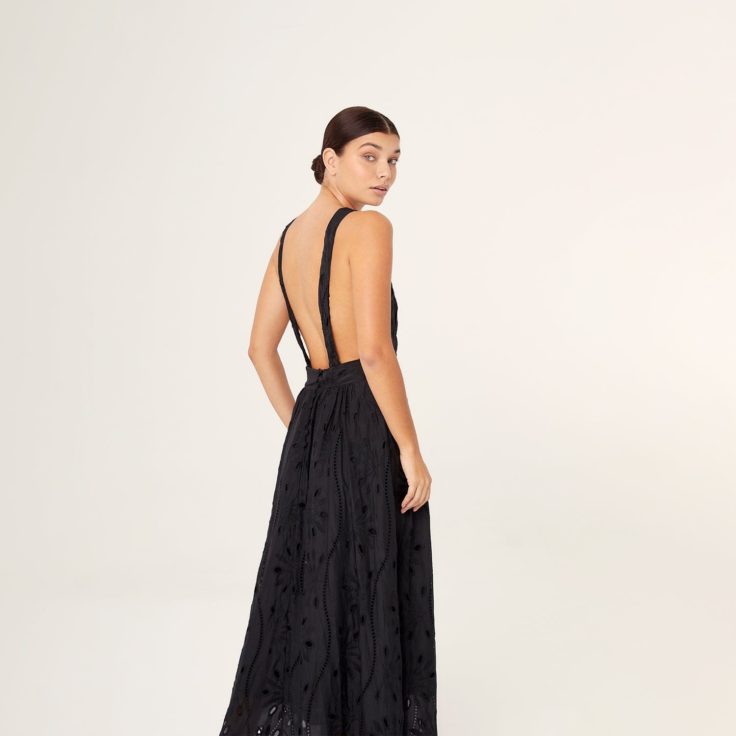 . SKIRT 25 MAXI SKIRT COTTON SILK EBANO 528