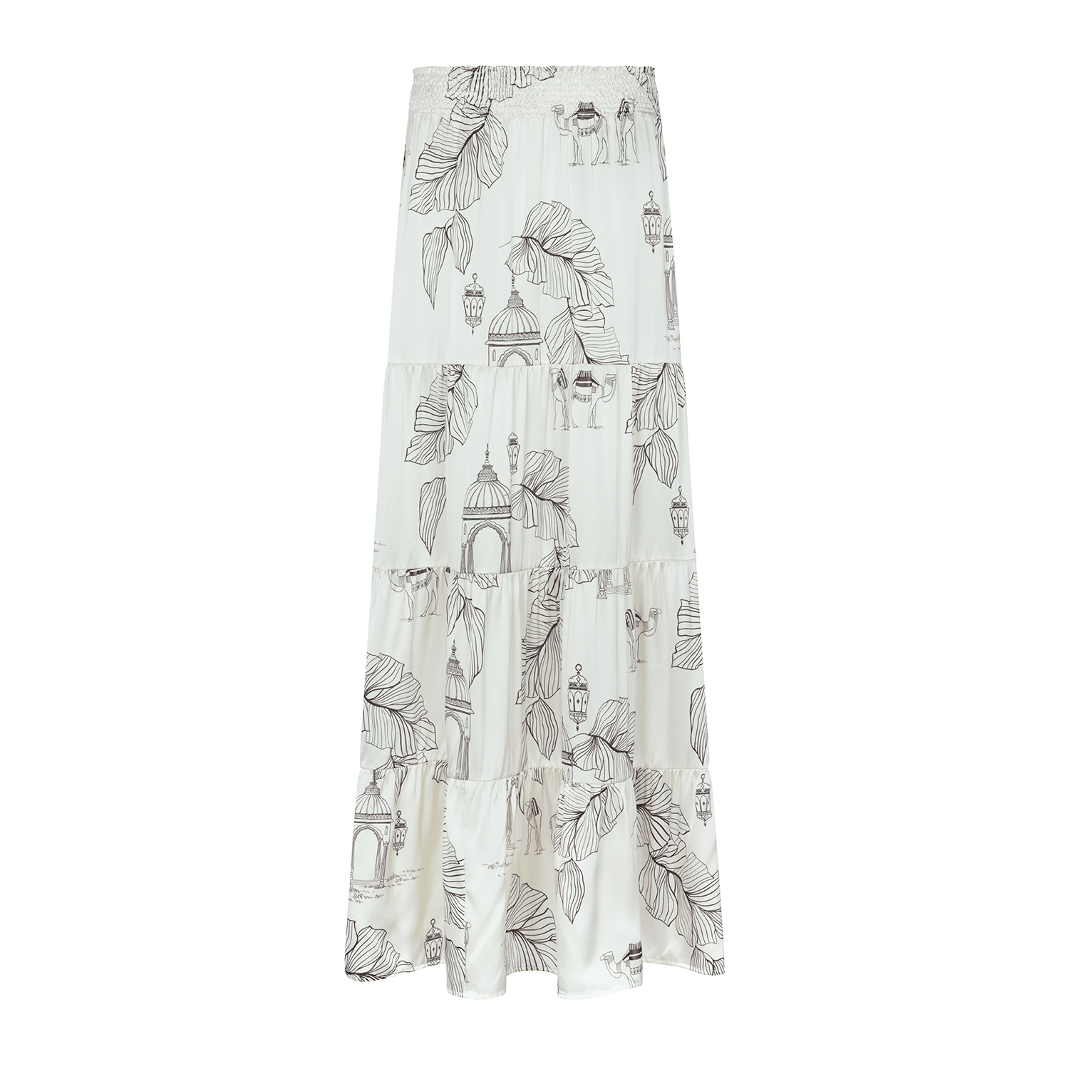 . SKIRT 26 MAXI SKIRT 100% SILK CAMEL 505