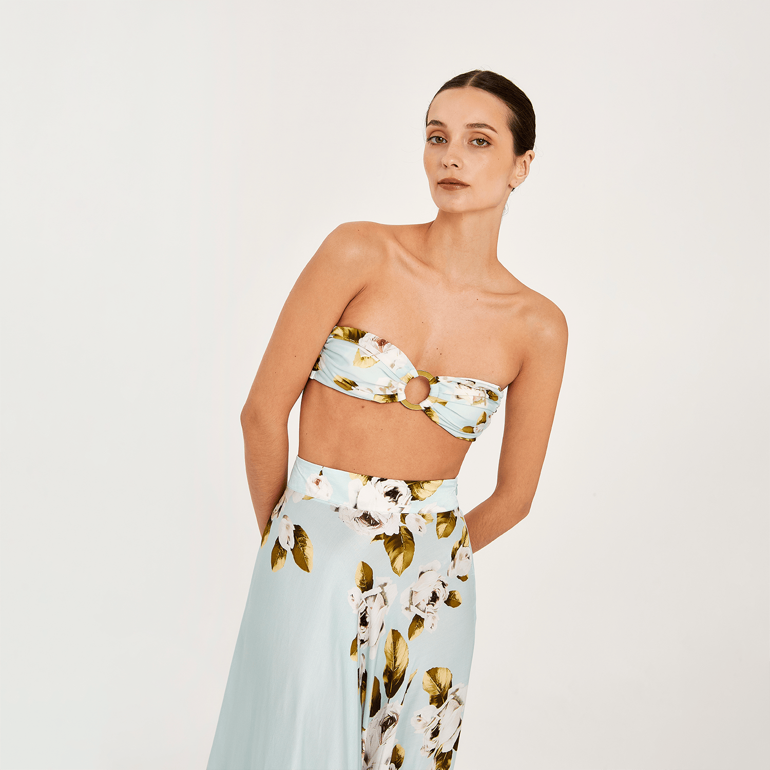 . SKIRT 26 MAXI SKIRT SILK VISCOSE JARDINS 528A