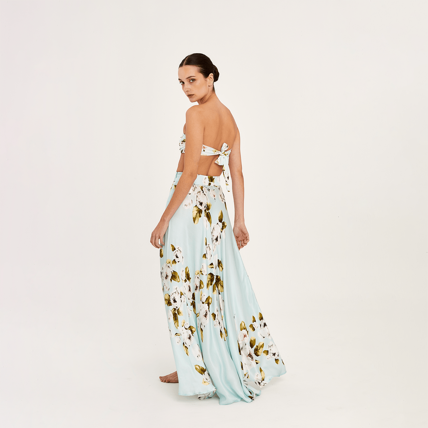 . SKIRT 26 MAXI SKIRT SILK VISCOSE JARDINS 528A