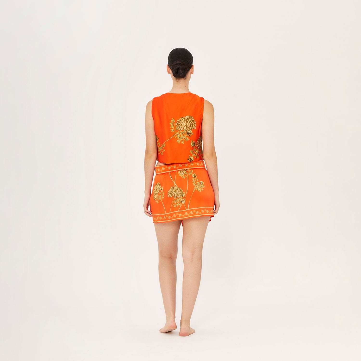 . SKIRT 26 MINI SKIRT 100% SILK RIAD 502