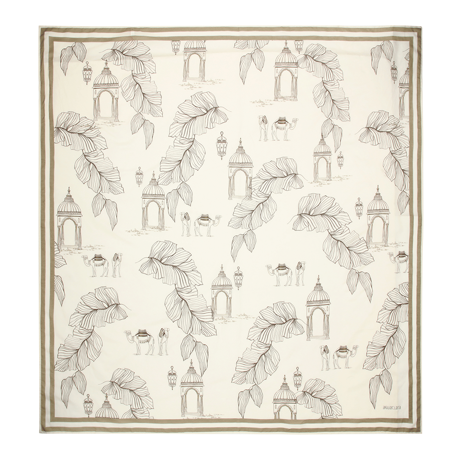 . SKIRT 26 U PAREO / SCARF COTTON SILK CAMEL 500